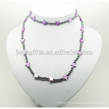 Fashion Hematite Purple Star Pearl Shell Wrap